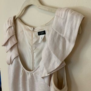 Jcrew size 4 cream sleeveless a-line linen dress